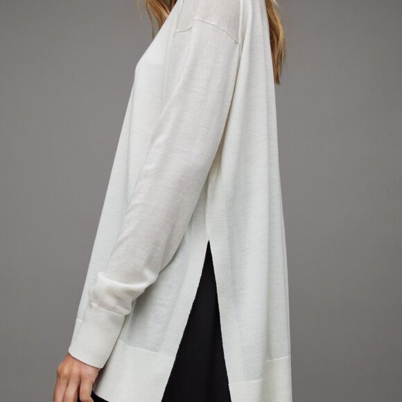 ALL SAINTS Gala Merino Wool Turtleneck Sweater Size S Relaxed White NEW $199 - Picture 3 of 8